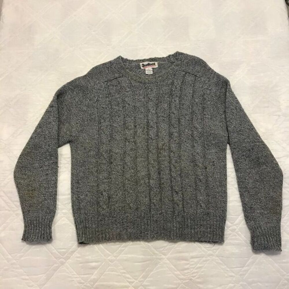 Vintage Bradlees black gray sweater Large